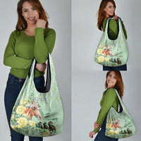 Kentucky Horse Racing Grocery Bag Rose Diamond Pattern Mint