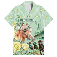 Personalized Kentucky Horse Racing Hawaiian Shirt Rose Diamond Pattern Mint