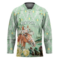 Personalized Kentucky Horse Racing Hockey Jersey Rose Diamond Pattern Mint