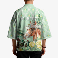 Personalized Kentucky Horse Racing Kimono Rose Diamond Pattern Mint