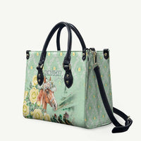 Kentucky Horse Racing Leather Bag Rose Diamond Pattern Mint