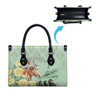 Kentucky Horse Racing Leather Bag Rose Diamond Pattern Mint
