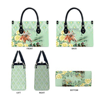 Kentucky Horse Racing Leather Bag Rose Diamond Pattern Mint