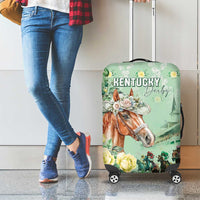 Kentucky Horse Racing Luggage Cover Rose Diamond Pattern Mint