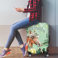 Kentucky Horse Racing Luggage Cover Rose Diamond Pattern Mint