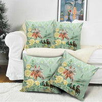 Kentucky Horse Racing Pillow Cover Rose Diamond Pattern Mint