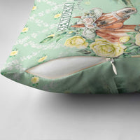 Kentucky Horse Racing Pillow Cover Rose Diamond Pattern Mint