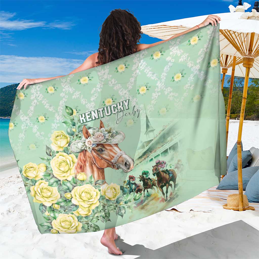 Kentucky Horse Racing Sarong Rose Diamond Pattern Mint