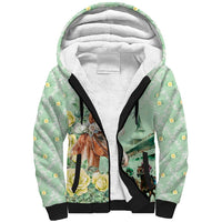 Personalized Kentucky Horse Racing Sherpa Hoodie Rose Diamond Pattern Mint