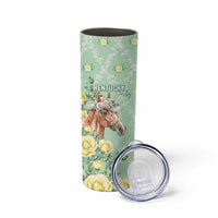 Personalized Kentucky Horse Racing Skinny Tumbler Rose Diamond Pattern Mint