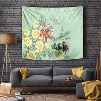 Kentucky Horse Racing Tapestry Rose Diamond Pattern Mint