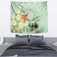 Kentucky Horse Racing Tapestry Rose Diamond Pattern Mint