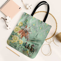 Kentucky Horse Racing Tote Bag Rose Diamond Pattern Mint