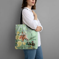 Kentucky Horse Racing Tote Bag Rose Diamond Pattern Mint