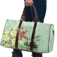 Kentucky Horse Racing Travel Bag Rose Diamond Pattern Mint