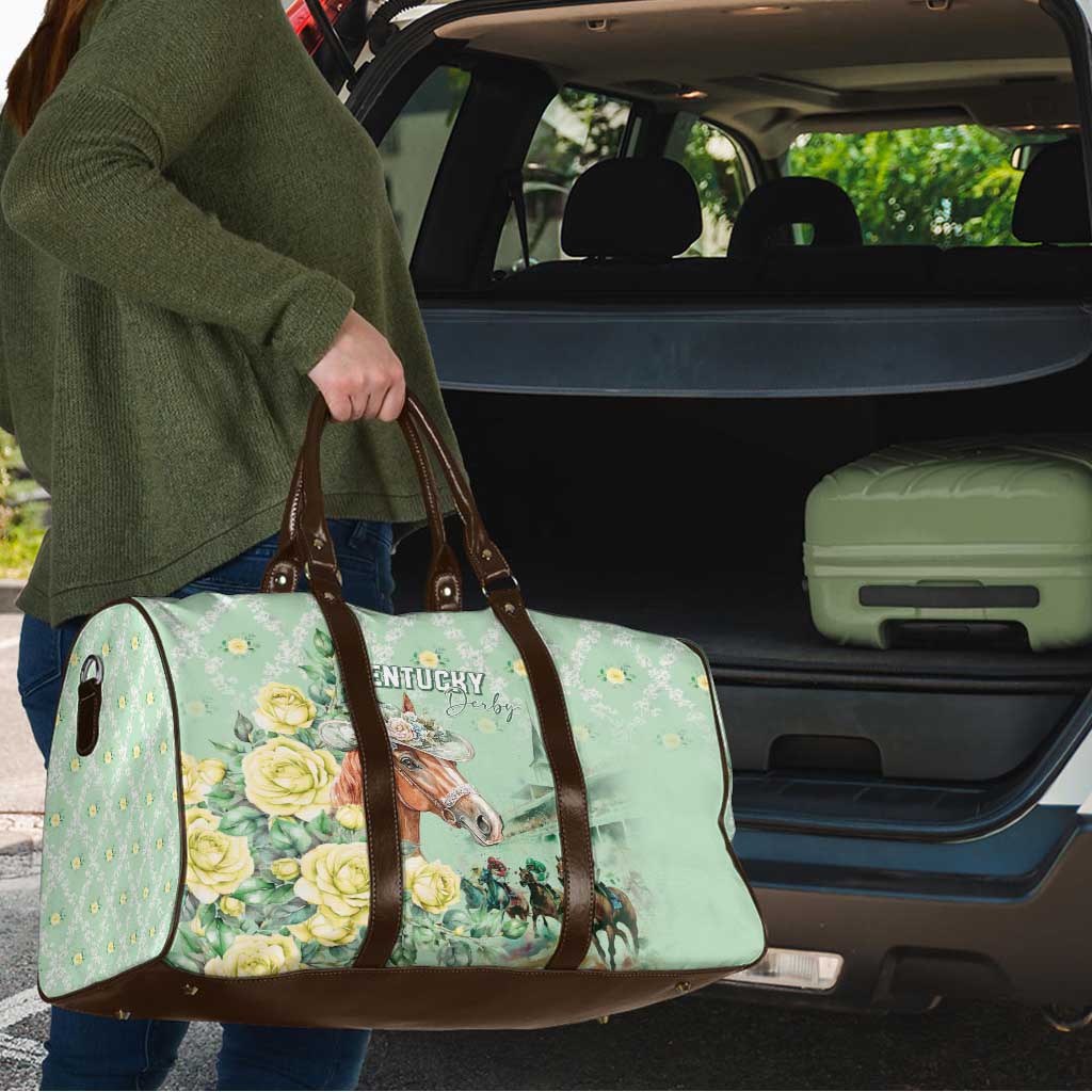 Kentucky Horse Racing Travel Bag Rose Diamond Pattern Mint