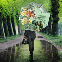Kentucky Horse Racing Umbrella Rose Diamond Pattern Mint
