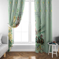 Kentucky Horse Racing Window Curtain Rose Diamond Pattern Mint