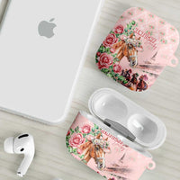 Kentucky Horse Racing AirPods Case Rose Diamond Pattern Pink