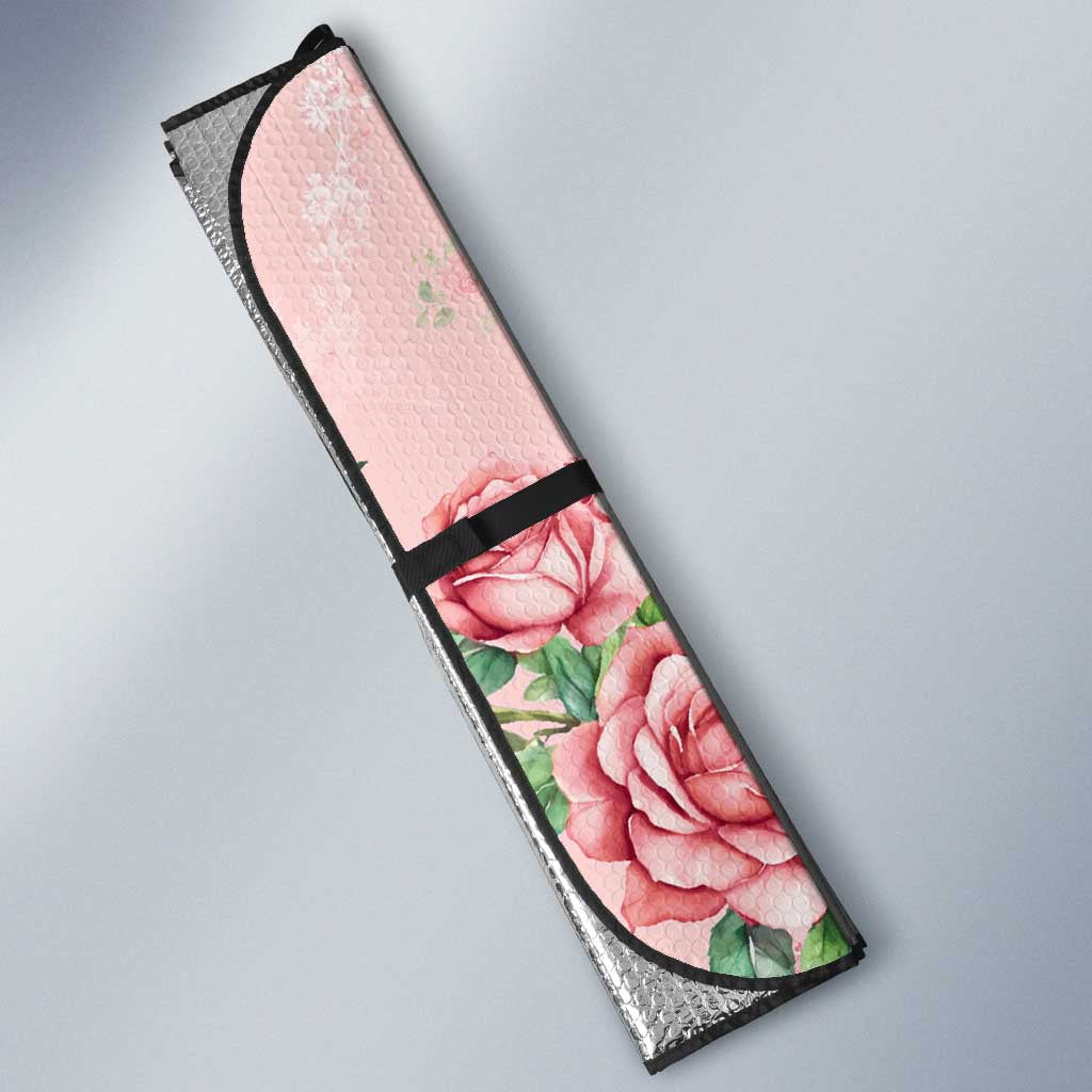 Kentucky Horse Racing Auto Sun Shade Rose Diamond Pattern Pink