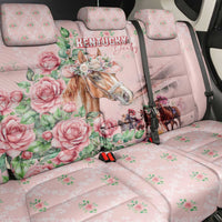 Kentucky Horse Racing Back Car Seat Cover Rose Diamond Pattern Pink
