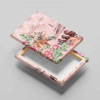 Kentucky Horse Racing Canvas Wall Art Rose Diamond Pattern Pink