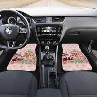 Personalized Kentucky Horse Racing Car Mats Rose Diamond Pattern Pink
