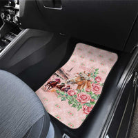 Personalized Kentucky Horse Racing Car Mats Rose Diamond Pattern Pink
