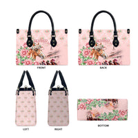Kentucky Horse Racing Leather Bag Rose Diamond Pattern Pink