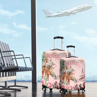 Kentucky Horse Racing Luggage Cover Rose Diamond Pattern Pink