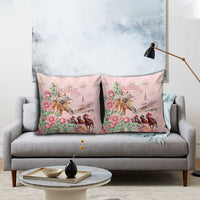Kentucky Horse Racing Pillow Cover Rose Diamond Pattern Pink