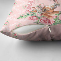 Kentucky Horse Racing Pillow Cover Rose Diamond Pattern Pink