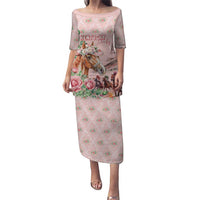 Personalized Kentucky Horse Racing Puletasi Rose Diamond Pattern Pink