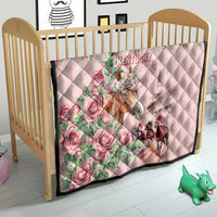 Kentucky Horse Racing Quilt Rose Diamond Pattern Pink