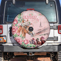 Kentucky Horse Racing Spare Tire Cover Rose Diamond Pattern Pink