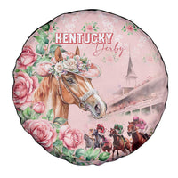 Kentucky Horse Racing Spare Tire Cover Rose Diamond Pattern Pink