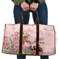 Kentucky Horse Racing Travel Bag Rose Diamond Pattern Pink
