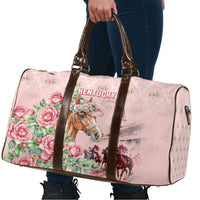 Kentucky Horse Racing Travel Bag Rose Diamond Pattern Pink
