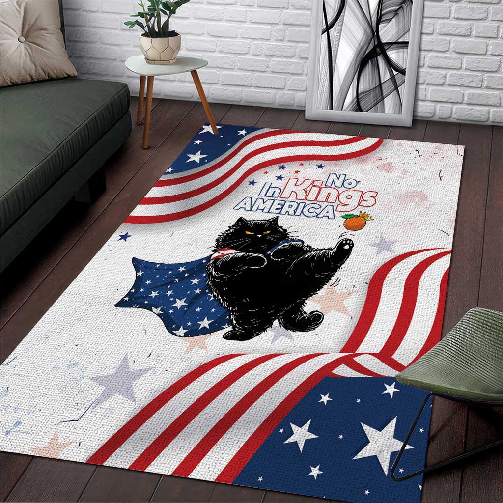 Funny Cat No Kings Area Rug Rejecting Kings Since 1776 - Wonder Print Shop