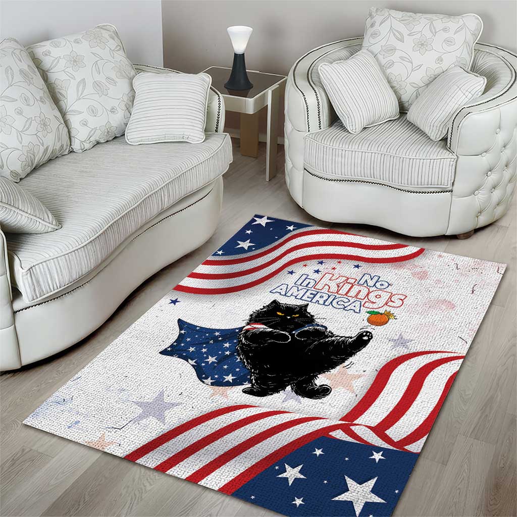 Funny Cat No Kings Area Rug Rejecting Kings Since 1776 - Wonder Print Shop