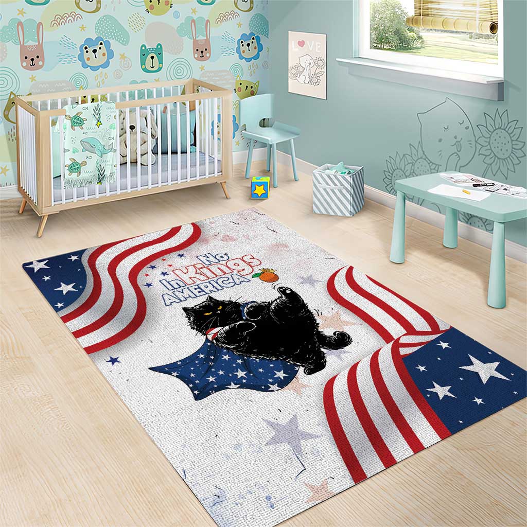 Funny Cat No Kings Area Rug Rejecting Kings Since 1776 - Wonder Print Shop