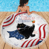 Funny Cat No Kings Beach Blanket Rejecting Kings Since 1776 - Wonder Print Shop