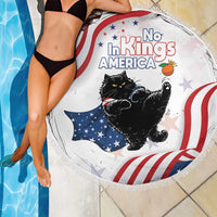 Funny Cat No Kings Beach Blanket Rejecting Kings Since 1776 - Wonder Print Shop