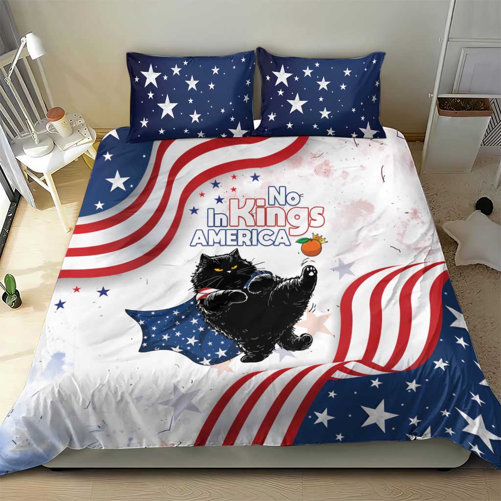 Funny Cat No Kings Bedding Set Rejecting Kings Since 1776 - Wonder Print Shop