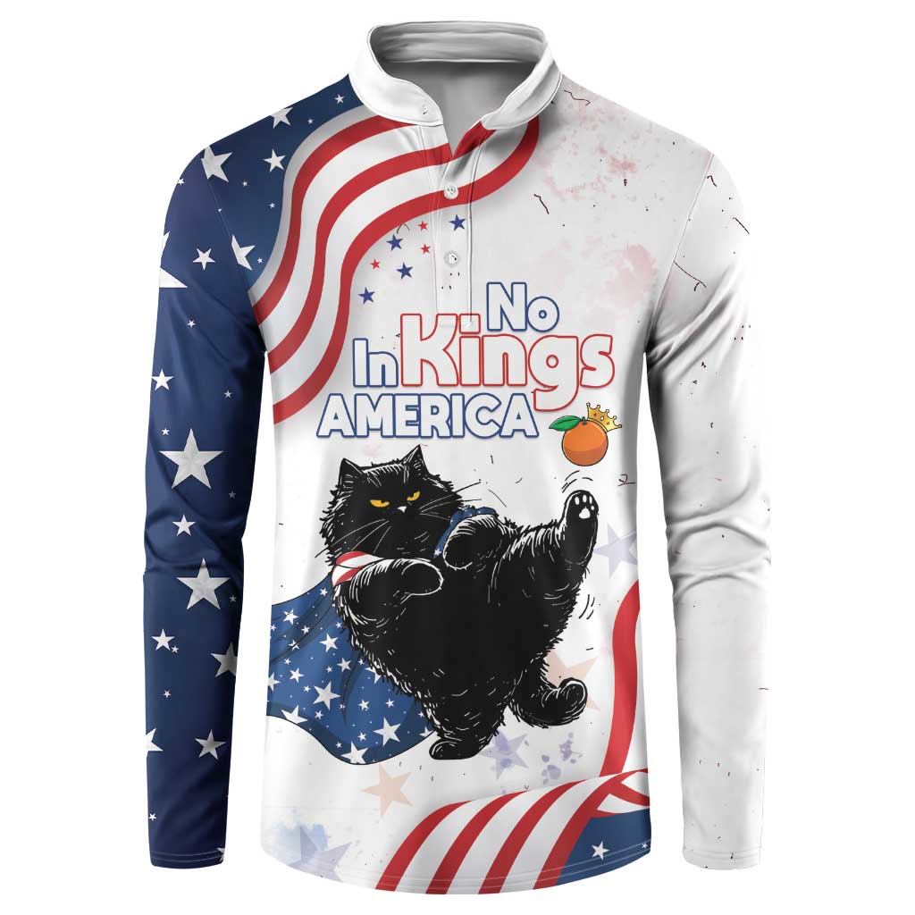 Funny Cat No Kings Button Sweatshirt Rejecting Kings Since 1776 - Wonder Print Shop