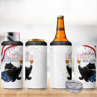 Funny Cat No Kings 4 in 1 Can Cooler Tumbler Rejecting Kings Since 1776 - Wonder Print Shop