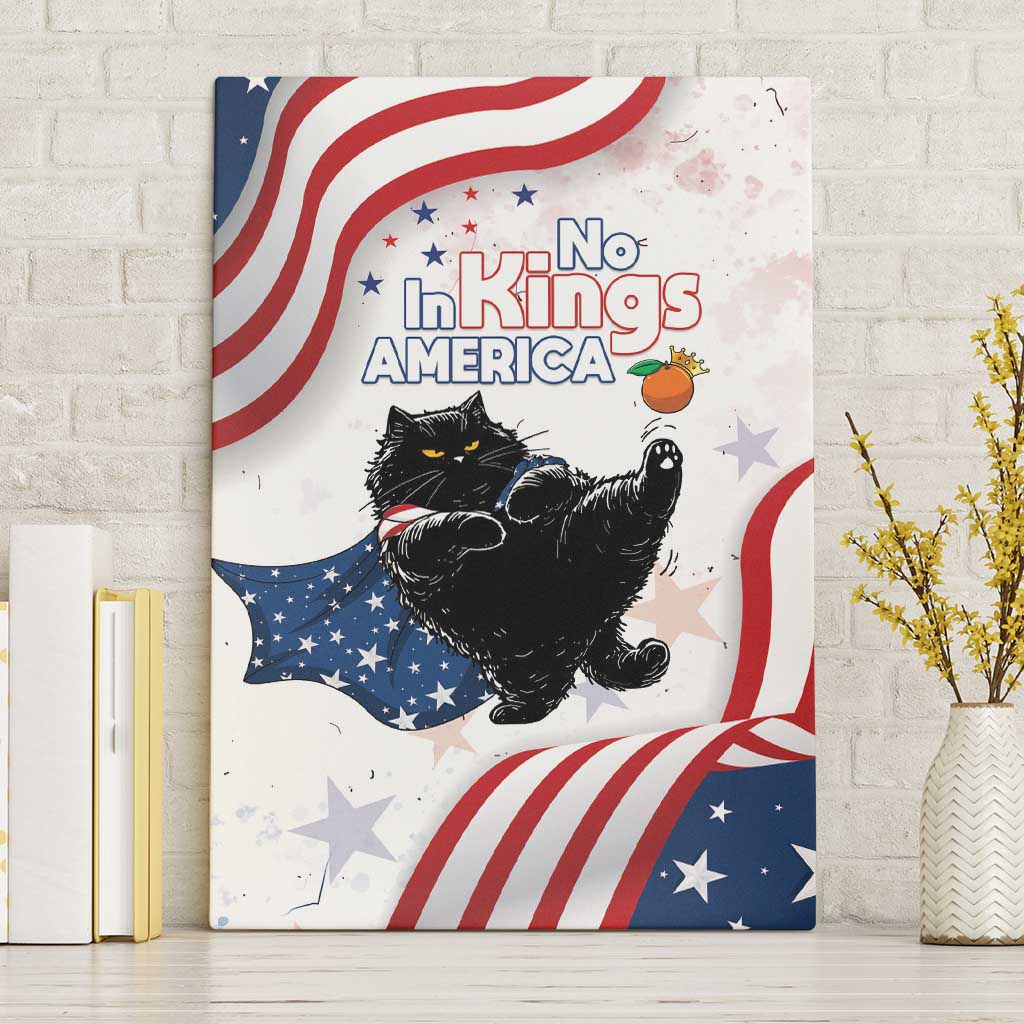 Funny Cat No Kings Canvas Wall Art Rejecting Kings Since 1776 - Wonder Print Shop