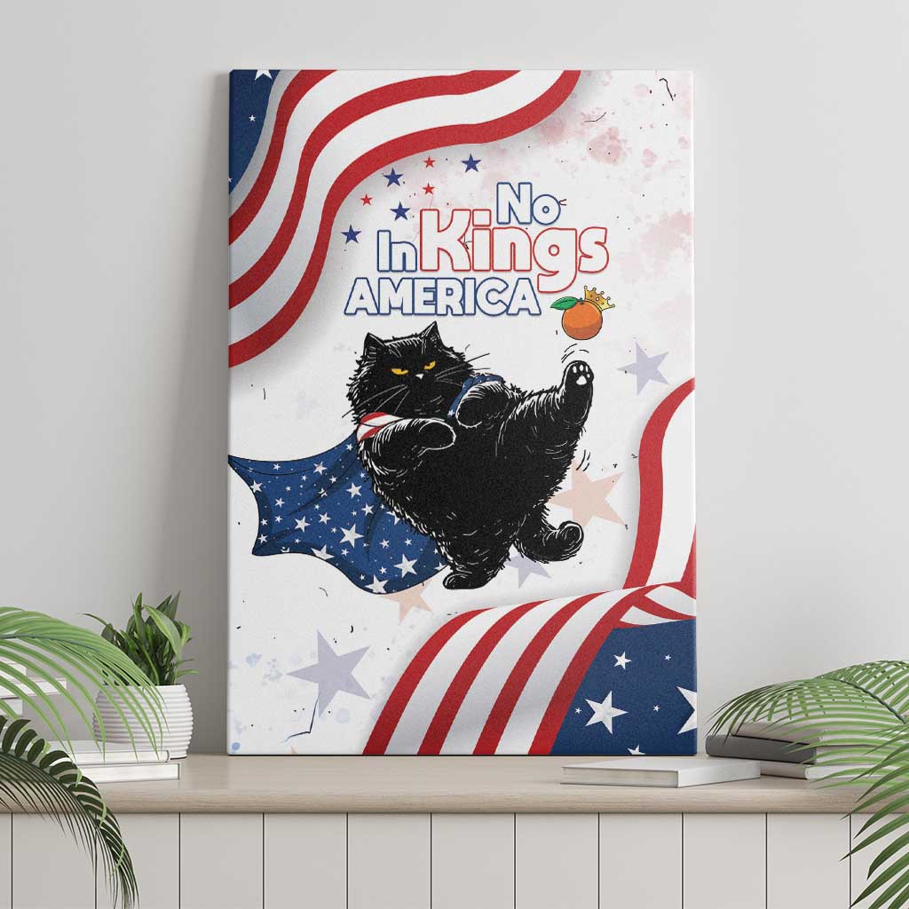 Funny Cat No Kings Canvas Wall Art Rejecting Kings Since 1776 - Wonder Print Shop