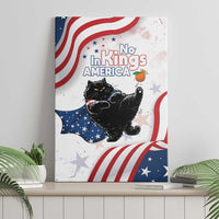 Funny Cat No Kings Canvas Wall Art Rejecting Kings Since 1776 - Wonder Print Shop