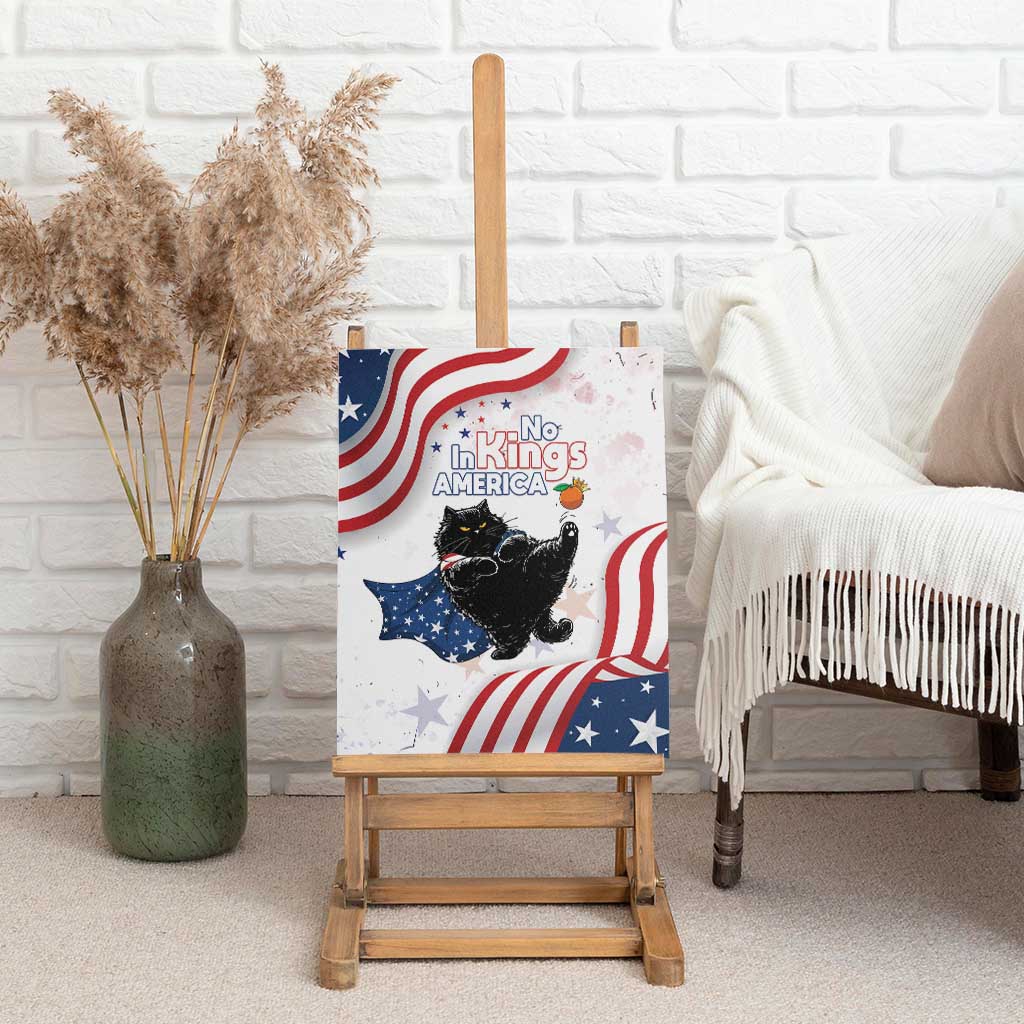 Funny Cat No Kings Canvas Wall Art Rejecting Kings Since 1776 - Wonder Print Shop